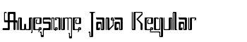 Awesome Java Regular font