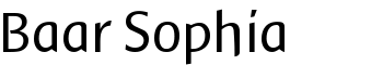 Baar Sophia font