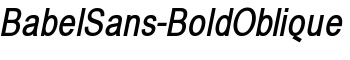 BabelSans-BoldOblique font