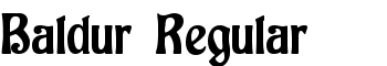 Baldur Regular font