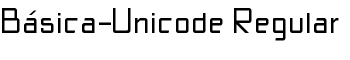 Básica-Unicode Regular font