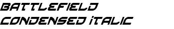Battlefield Condensed Italic font