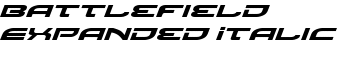download Battlefield Expanded Italic font