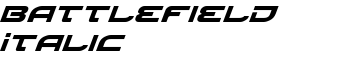 Battlefield Italic font