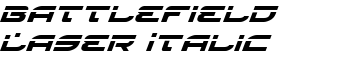 Battlefield Laser Italic font