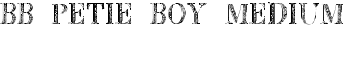 BB Petie Boy Medium font