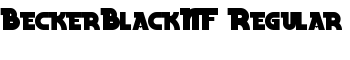 BeckerBlackNF Regular font