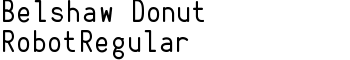 Belshaw Donut RobotRegular font