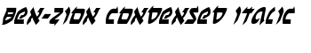 Ben-Zion Condensed Italic font