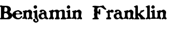 Benjamin Franklin font