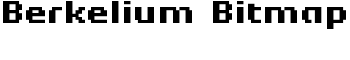Berkelium Bitmap font