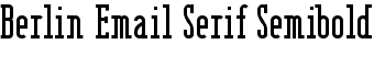 Berlin Email Serif Semibold font