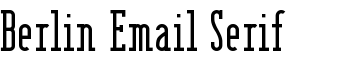 Berlin Email Serif font