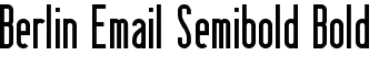 Berlin Email Semibold Bold font