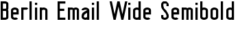 download Berlin Email Wide Semibold font