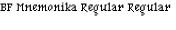 BF Mnemonika Regular Regular font