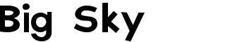 Big Sky font