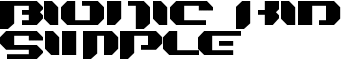 Bionic Kid Simple font