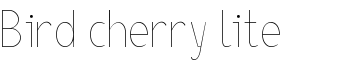 download Bird cherry lite font