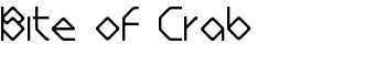 download Bite of Crab font