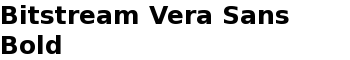 Bitstream Vera Sans Bold font