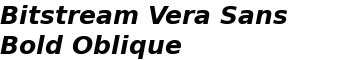 Bitstream Vera Sans Bold Oblique font