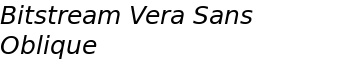 Bitstream Vera Sans Oblique font