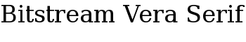 Bitstream Vera Serif font
