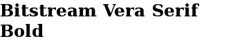 Bitstream Vera Serif Bold font