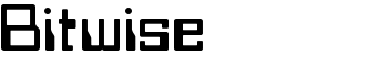 Bitwise font