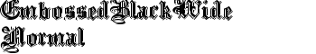 EmbossedBlackWide Normal font