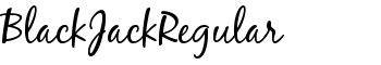 download BlackJackRegular font