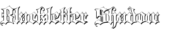 Blackletter Shadow font