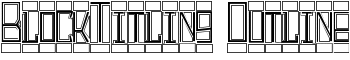 BlockTitling Outline font