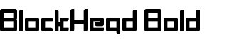 BlockHead Bold font