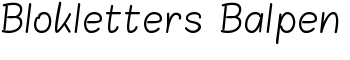 download Blokletters Balpen font