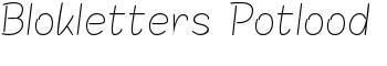 Blokletters Potlood font