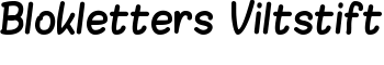 Blokletters Viltstift font