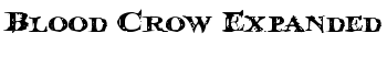 Blood Crow Expanded font