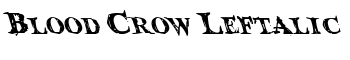 Blood Crow Leftalic font
