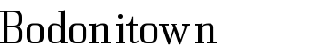 Bodonitown font