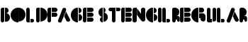 BoldFace StencilRegular font