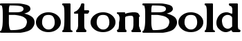 BoltonBold font