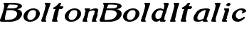 BoltonBoldItalic font