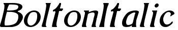 BoltonItalic font