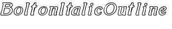 BoltonItalicOutline font