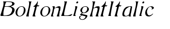 download BoltonLightItalic font