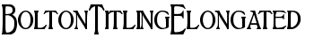 BoltonTitlingElongated font