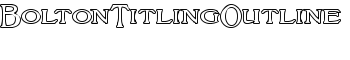 BoltonTitlingOutline font