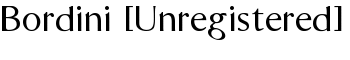 Bordini [Unregistered] font